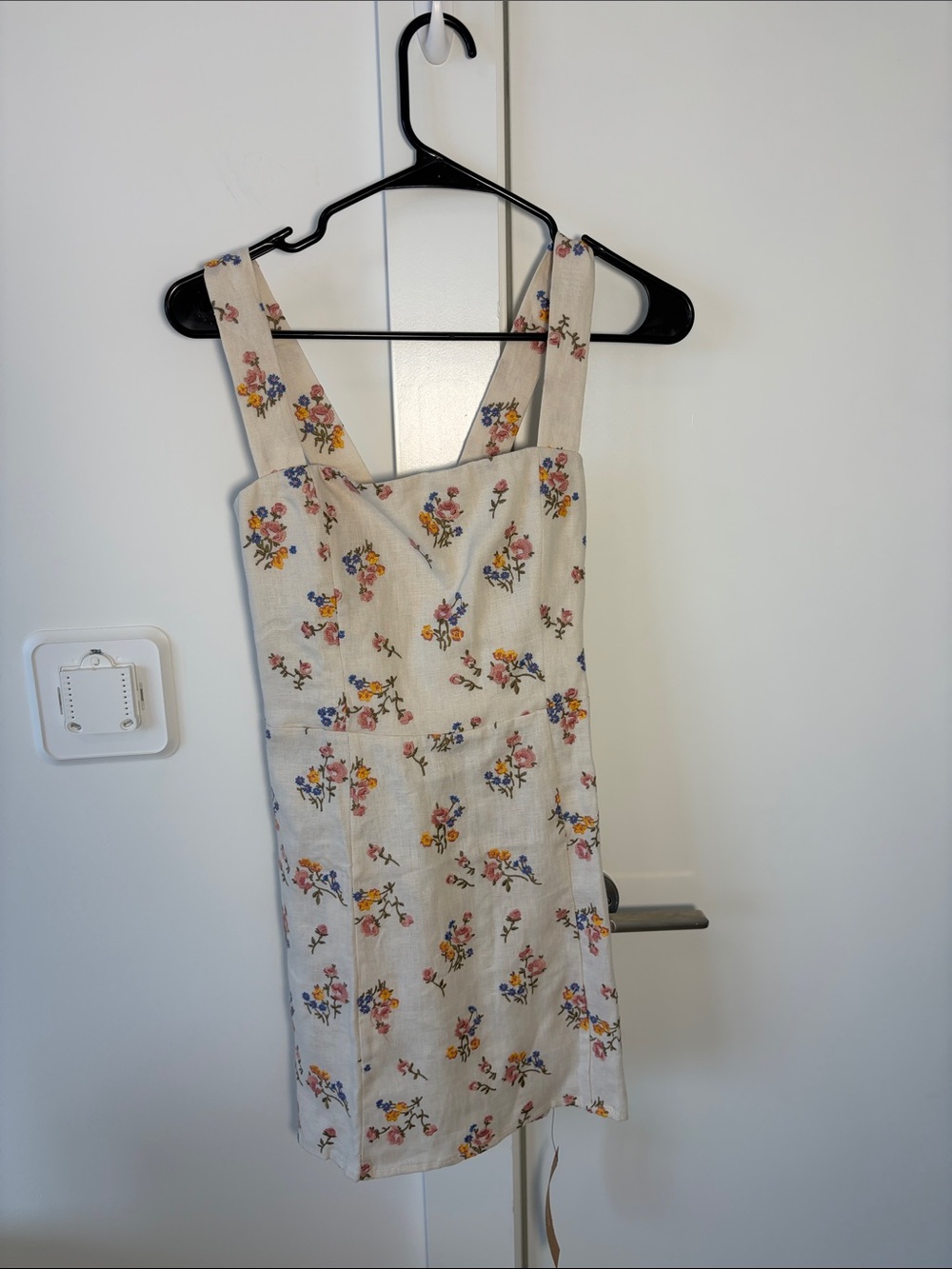 Reformation Floral Cream Sundress with Straps - Women's Dress